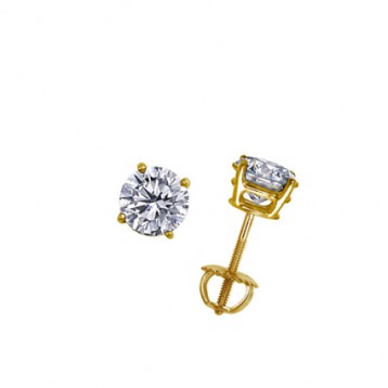 1/3Ct tw Round Diamond Stud Earrings 14Kt Yellow Gold
